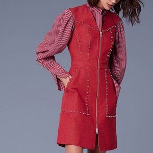 NWT Diane Von Furstenberg Zip Front Sheath Dress